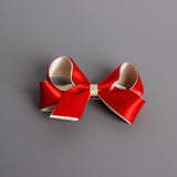 Color stereo twisting Bow Hair Barrette lovely children
