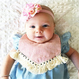 Baby Bibs Waterproof Cotton Tassel Girl Bib Saliva Towel Infant Toddler Bib Baby Bandana Bibs Burp Cloth Feeding Apron
