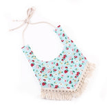 Baby Bibs Waterproof Cotton Tassel Girl Bib Saliva Towel Infant Toddler Bib Baby Bandana Bibs Burp Cloth Feeding Apron