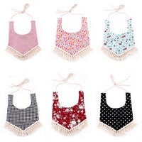 Baby Bibs Waterproof Cotton Tassel Girl Bib Saliva Towel Infant Toddler Bib Baby Bandana Bibs Burp Cloth Feeding Apron