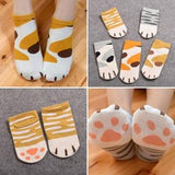 1Pair Ankle Cat Claw Style Short  Socks Women  Animal Socks