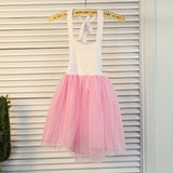 Girls Princess Party Wedding Bridesmaid Pink Tutu Dress Children Photograph Dress