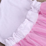 Girls Princess Party Wedding Bridesmaid Pink Tutu Dress Children Photograph Dress