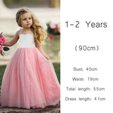 Girls Princess Party Wedding Bridesmaid Pink Tutu Dress Children Photograph Dress
