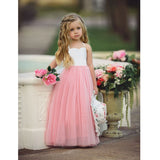 Girls Princess Party Wedding Bridesmaid Pink Tutu Dress Children Photograph Dress