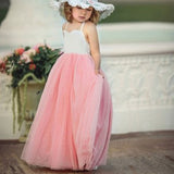 Girls Princess Party Wedding Bridesmaid Pink Tutu Dress Children Photograph Dress