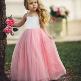 Girls Princess Party Wedding Bridesmaid Pink Tutu Dress Children Photograph Dress