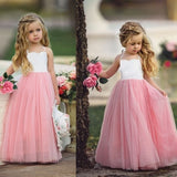 Girls Princess Party Wedding Bridesmaid Pink Tutu Dress Children Photograph Dress