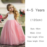 Girls Princess Party Wedding Bridesmaid Pink Tutu Dress Children Photograph Dress