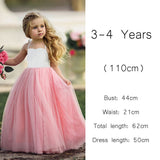 Girls Princess Party Wedding Bridesmaid Pink Tutu Dress Children Photograph Dress