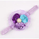 Hot New Lovely Ruffle Flower Lace Hairband Soft Elastic Headband Hair Band for Baby Girl
