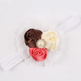 Hot New Lovely Ruffle Flower Lace Hairband Soft Elastic Headband Hair Band for Baby Girl