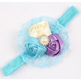 Hot New Lovely Ruffle Flower Lace Hairband Soft Elastic Headband Hair Band for Baby Girl