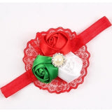 Hot New Lovely Ruffle Flower Lace Hairband Soft Elastic Headband Hair Band for Baby Girl