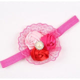 Hot New Lovely Ruffle Flower Lace Hairband Soft Elastic Headband Hair Band for Baby Girl