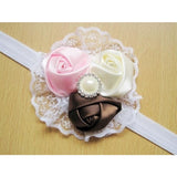 Hot New Lovely Ruffle Flower Lace Hairband Soft Elastic Headband Hair Band for Baby Girl