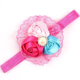 Hot New Lovely Ruffle Flower Lace Hairband Soft Elastic Headband Hair Band for Baby Girl