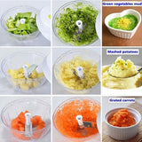 Multifunction Household Food Processor Manual Meat Machine Crusher Chopper