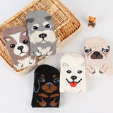 Fashion Women Girls Sock Casual Lovely Dogs Animals Cotton Hosiery Cute Printed Socks(5 Colors)