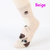 Fashion Women Girls Sock Casual Lovely Dogs Animals Cotton Hosiery Cute Printed Socks(5 Colors)