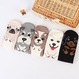 Fashion Women Girls Sock Casual Lovely Dogs Animals Cotton Hosiery Cute Printed Socks(5 Colors)