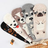 Fashion Women Girls Sock Casual Lovely Dogs Animals Cotton Hosiery Cute Printed Socks(5 Colors)