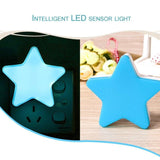 FNSUN 1PC  EU/US Plug LED Night Sensor Star Light Lamp For Baby Kids Bedroom Decoration Wall light