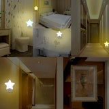 FNSUN 1PC  EU/US Plug LED Night Sensor Star Light Lamp For Baby Kids Bedroom Decoration Wall light