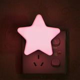 FNSUN 1PC  EU/US Plug LED Night Sensor Star Light Lamp For Baby Kids Bedroom Decoration Wall light