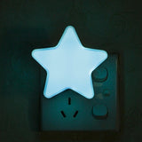 FNSUN 1PC  EU/US Plug LED Night Sensor Star Light Lamp For Baby Kids Bedroom Decoration Wall light