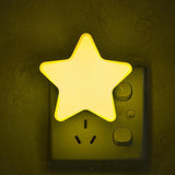 FNSUN 1PC  EU/US Plug LED Night Sensor Star Light Lamp For Baby Kids Bedroom Decoration Wall light
