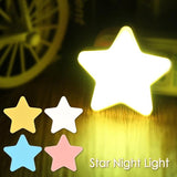 FNSUN 1PC  EU/US Plug LED Night Sensor Star Light Lamp For Baby Kids Bedroom Decoration Wall light