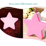 FNSUN 1PC  EU/US Plug LED Night Sensor Star Light Lamp For Baby Kids Bedroom Decoration Wall light