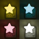 FNSUN 1PC  EU/US Plug LED Night Sensor Star Light Lamp For Baby Kids Bedroom Decoration Wall light
