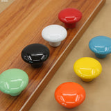 38mm / 1.50in Colorful Ceramic Round Door Handles Children Pastoralism Modern Europe Style Cabinet Drawer Handle