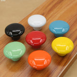 38mm / 1.50in Colorful Ceramic Round Door Handles Children Pastoralism Modern Europe Style Cabinet Drawer Handle