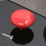 38mm / 1.50in Colorful Ceramic Round Door Handles Children Pastoralism Modern Europe Style Cabinet Drawer Handle