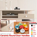 38mm / 1.50in Colorful Ceramic Round Door Handles Children Pastoralism Modern Europe Style Cabinet Drawer Handle