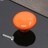 38mm / 1.50in Colorful Ceramic Round Door Handles Children Pastoralism Modern Europe Style Cabinet Drawer Handle
