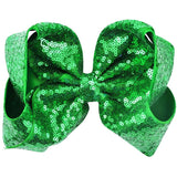 8 inch Big Large Sequin Hair Bow Alligator Clips Headwear Girls Hair Accessories