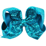 8 inch Big Large Sequin Hair Bow Alligator Clips Headwear Girls Hair Accessories