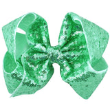 8 inch Big Large Sequin Hair Bow Alligator Clips Headwear Girls Hair Accessories