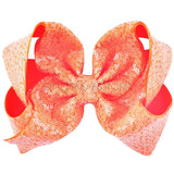 8 inch Big Large Sequin Hair Bow Alligator Clips Headwear Girls Hair Accessories