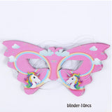 Mask Birthday Eye Cup Kids Happy Box Accessory Supplies Theme Goods Plate Hat Unicorn Party