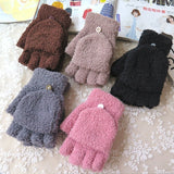 Women Girls half finger glove Hand Wrist Warmer Winter wool knitted Fingerless Gloves girls Mittens luvas femmes gants hiver Mitaines mujer guantes invierno mitones hansker