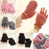 Women Girls half finger glove Hand Wrist Warmer Winter wool knitted Fingerless Gloves girls Mittens luvas femmes gants hiver Mitaines mujer guantes invierno mitones hansker