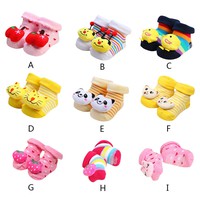 Cartoon Newborn Baby Girls Boys Anti-Slip Socks Slipper Shoes Boots