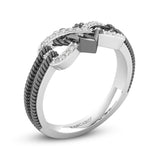 High Quality Exquisite Natural White Sapphire Gemstone 925 Sterling Silver Heart Tow-Tone Anniversary Engagement Wedding Rings for Women Size 6-10