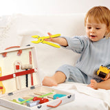 New wooden children DIY puzzle cartoon simulation multifunctional toolbox home nut disassembling toys (Size: include all)