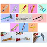 New wooden children DIY puzzle cartoon simulation multifunctional toolbox home nut disassembling toys (Size: include all)